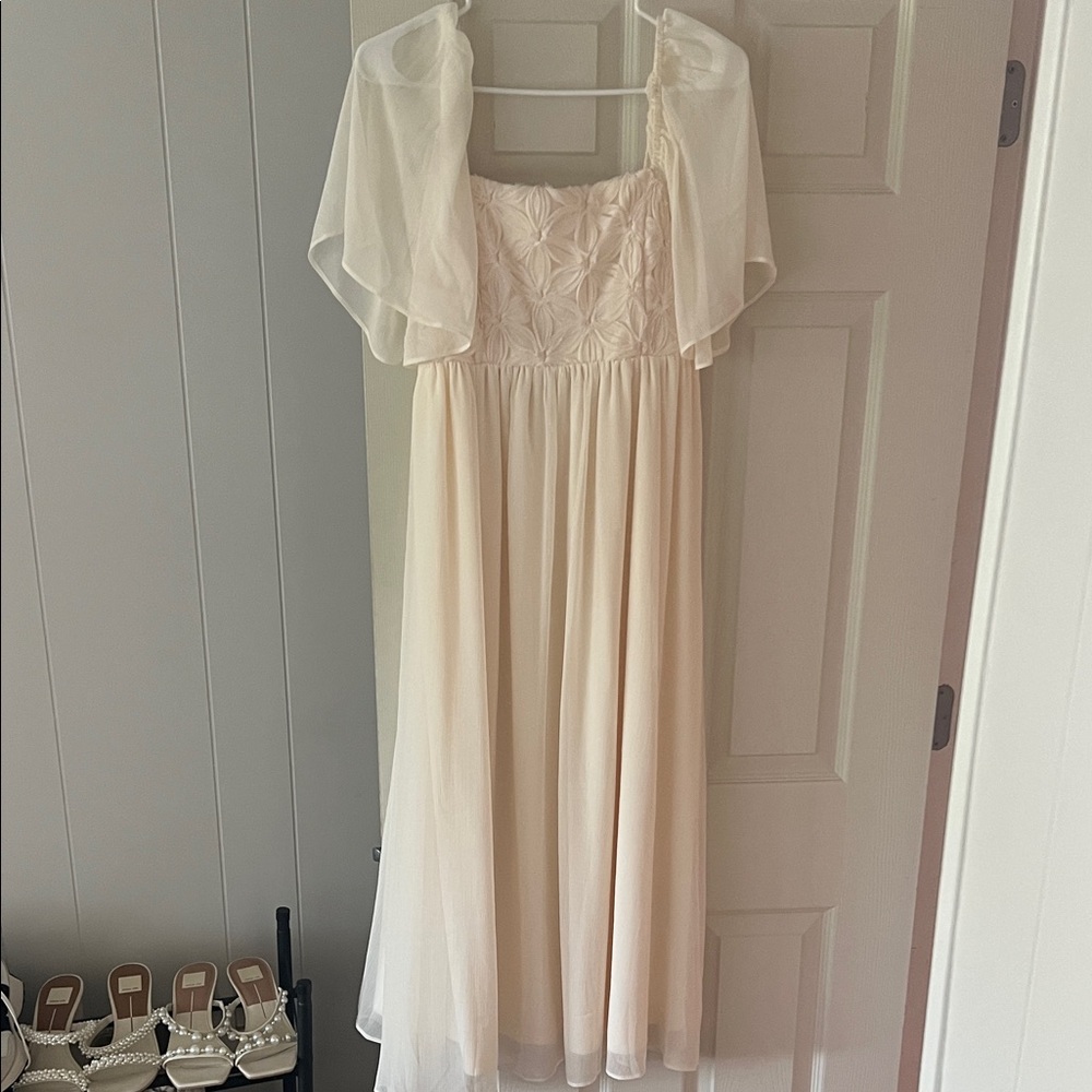 Baltic Born Cream Dress with Sheer Sleeves